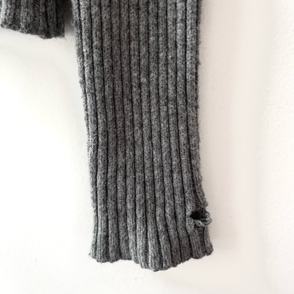 Grey Ribbed Cardigan - Picture 7 of 10